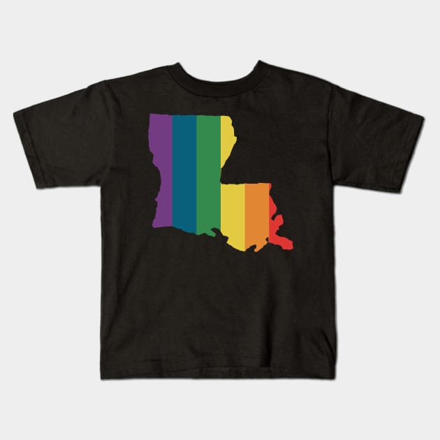 Louisiana State Rainbow Kids T-Shirt by n23tees